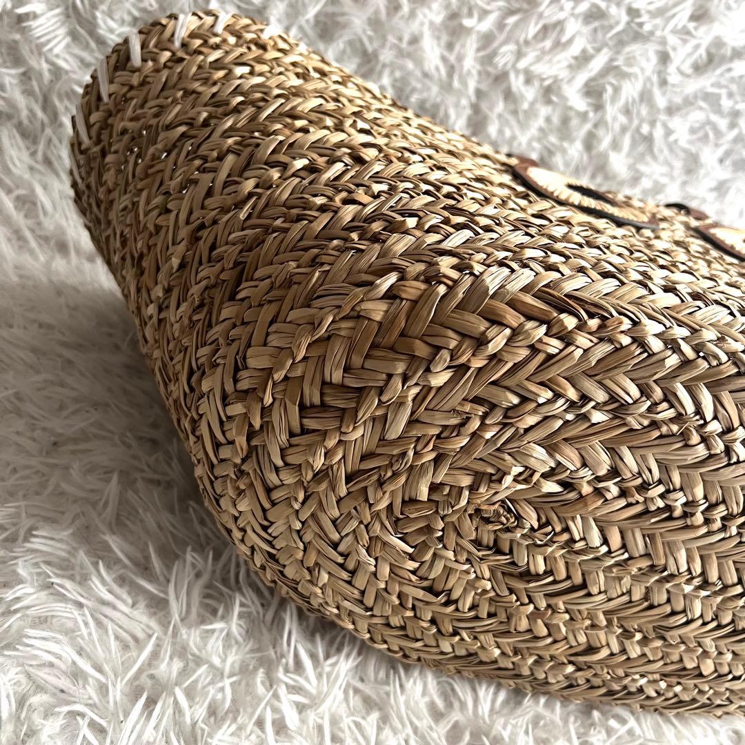 未使用品 アニヤハインドマーチ カゴバッグ アイズ 大容量 ラフィア ラージ