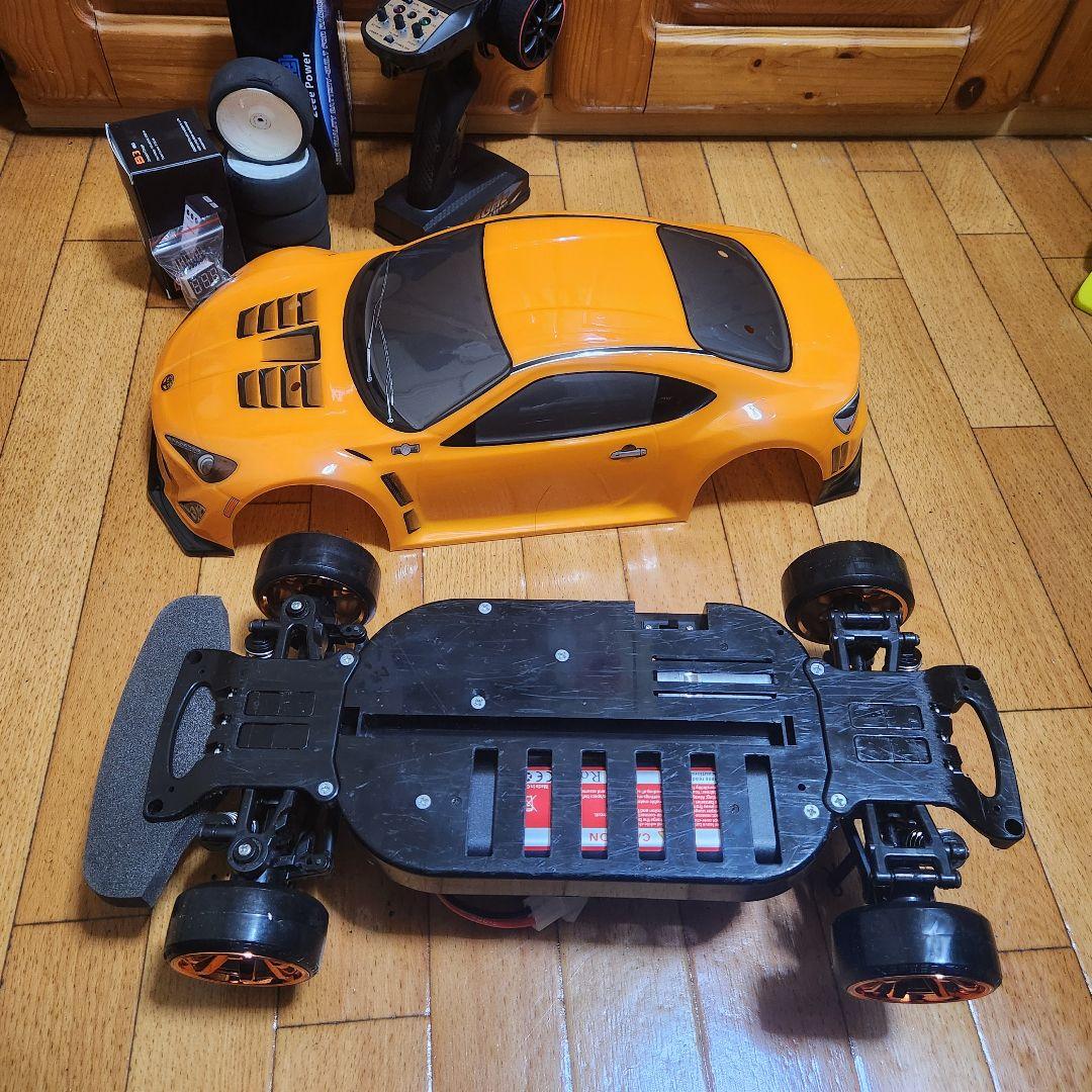 タミヤ ドリフト ラジコン フルセット　TT01　　橙色　86 ボディ　tt02