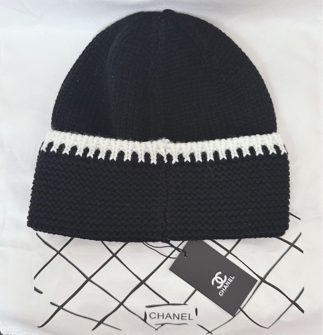 CHANEL ニット帽 ブラック