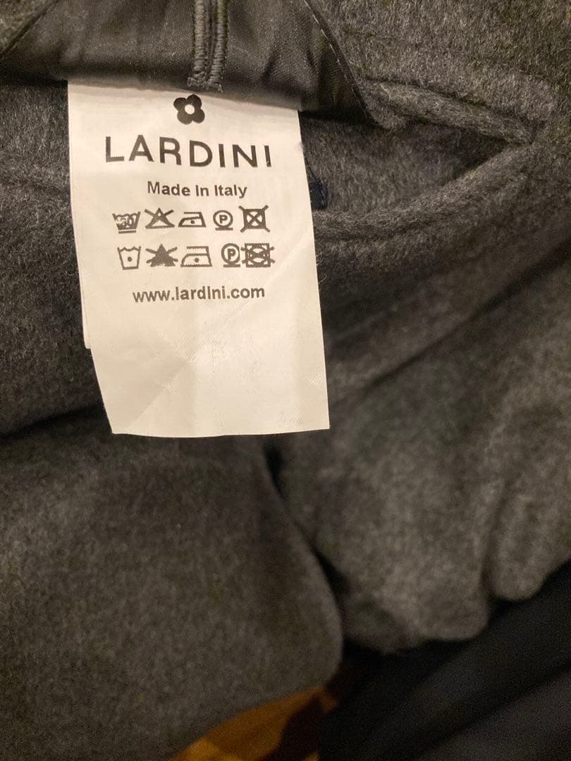 54 XL相当 LARDINI ラルディーニ チェスターコート ダークグレー