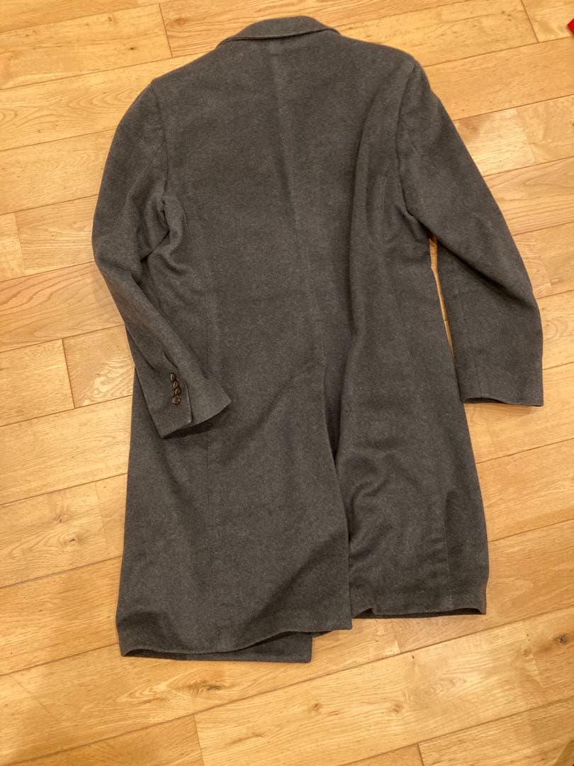 54 XL相当 LARDINI ラルディーニ チェスターコート ダークグレー