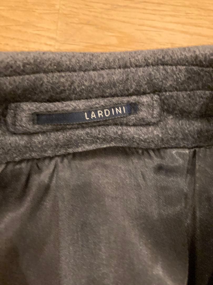 54 XL相当 LARDINI ラルディーニ チェスターコート ダークグレー