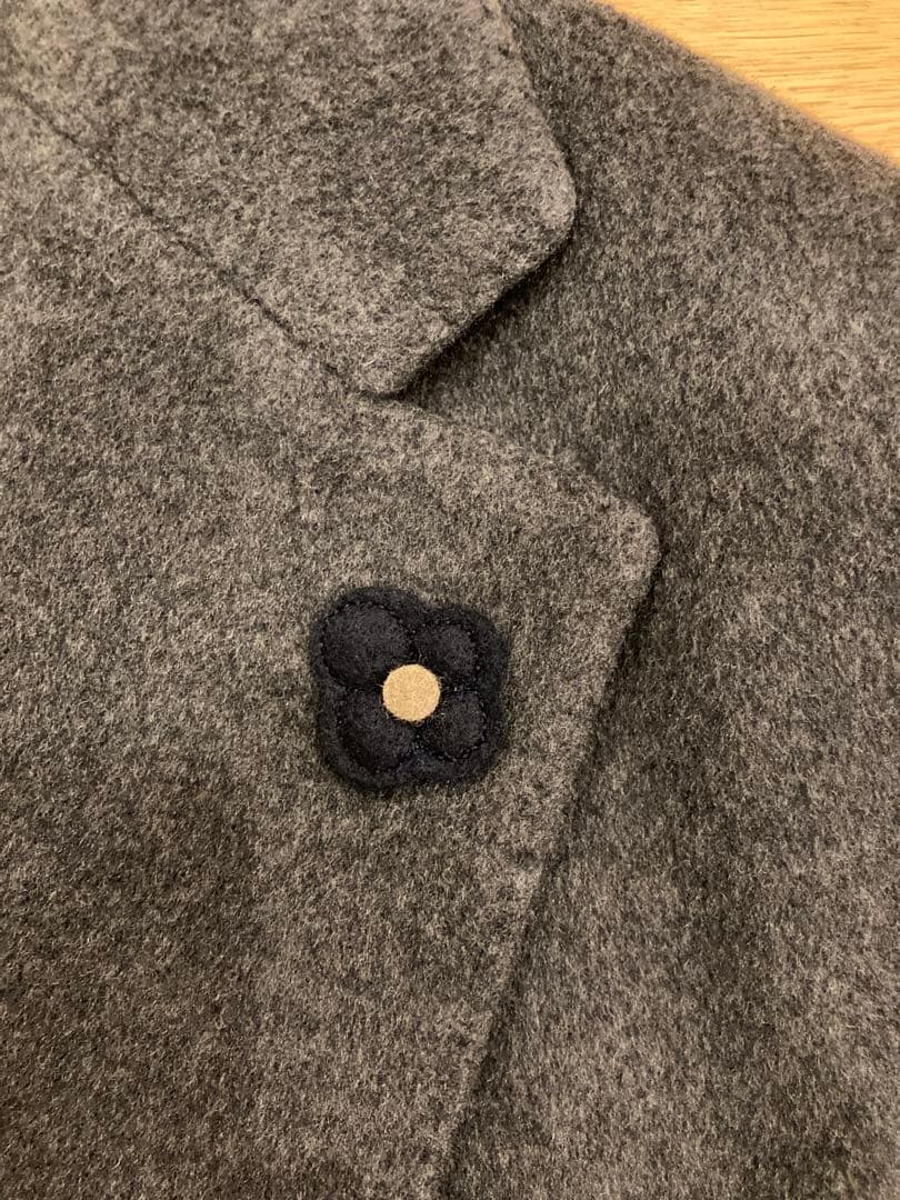 54 XL相当 LARDINI ラルディーニ チェスターコート ダークグレー