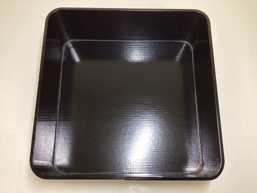 神折敷 黒 大 紙箱入 茶道具 古物品