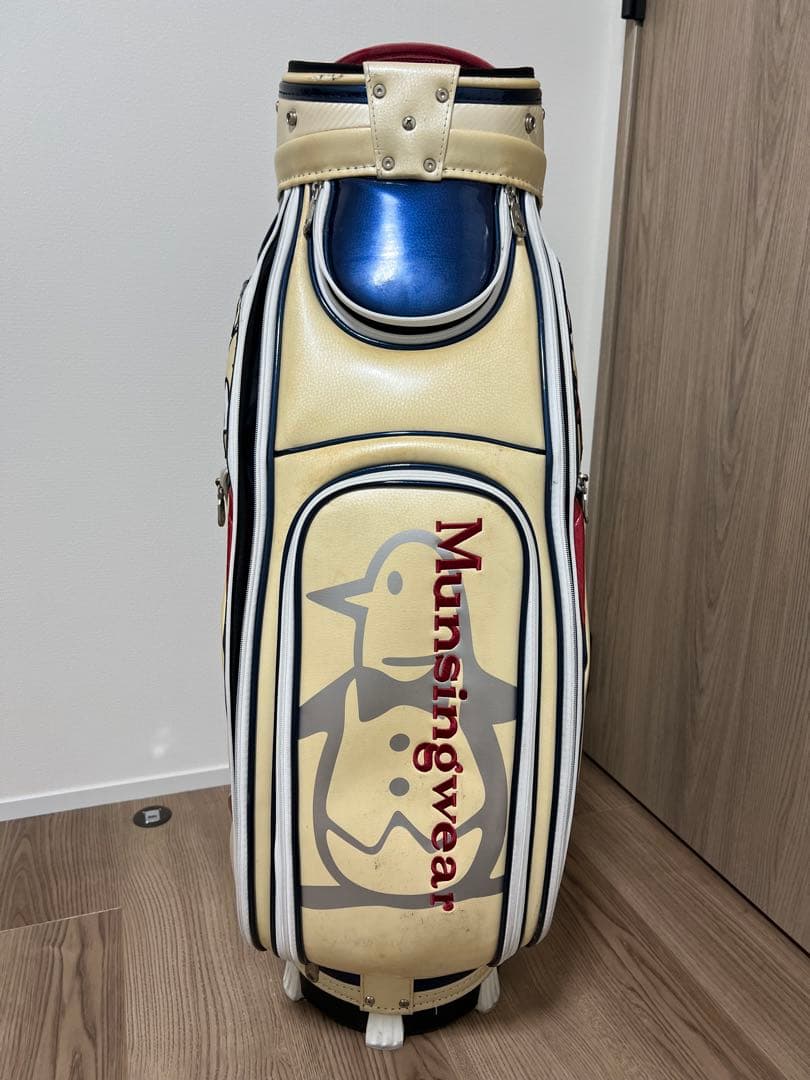マンシングウェア　ゴルフバッグ　キャディバッグ　メンズ　レディース　ベージュ