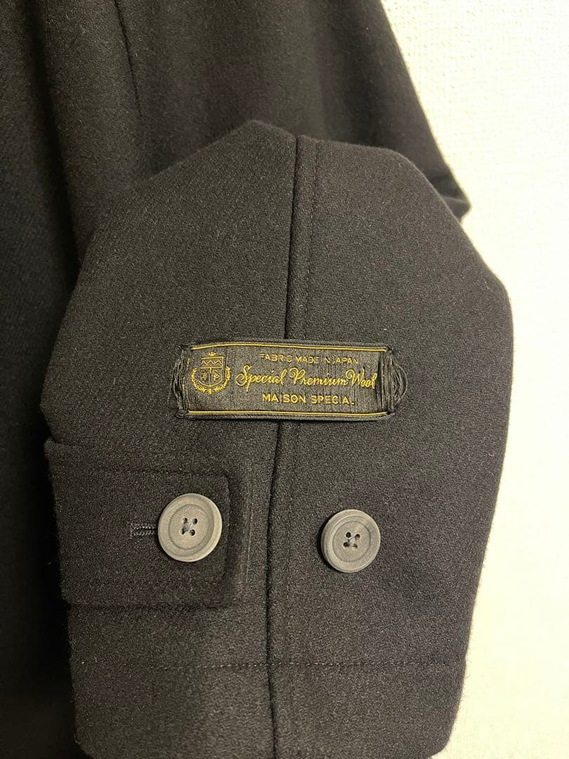 メゾンスペシャル super170's ウールプライムオーバーステンカラーコート