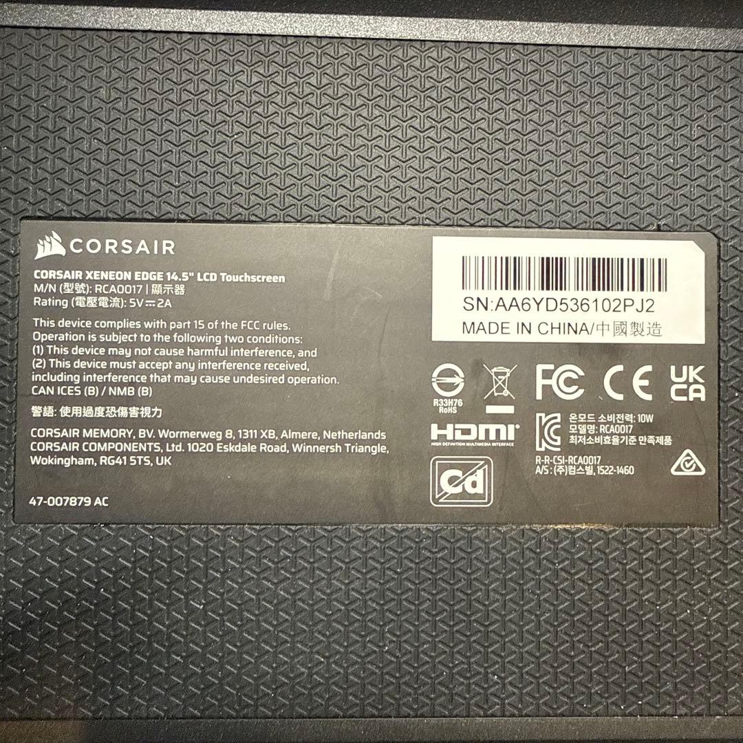 テレビ CORSAIR XENEON EDGE
