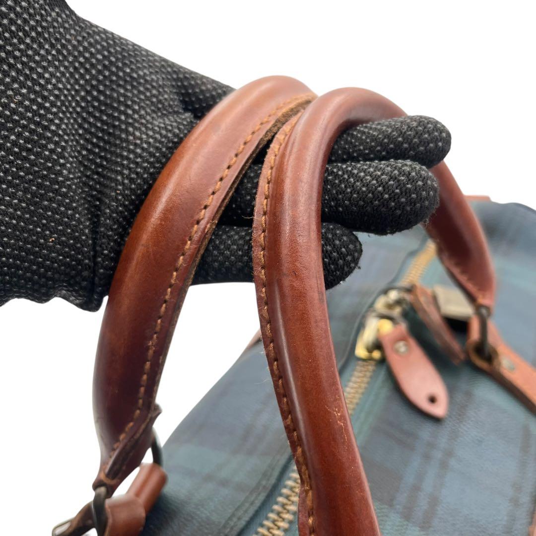 【人気アイテム】RALPH LAUREN ボストンバッグ グリーン レザー