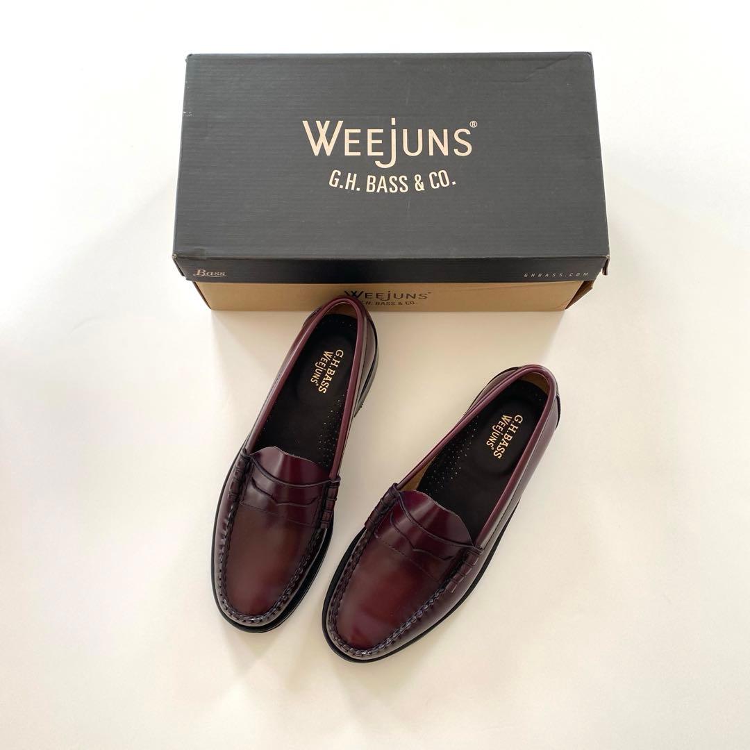 未使用 G.H.BASS ローファー weejuns バーガンディ　us7.5