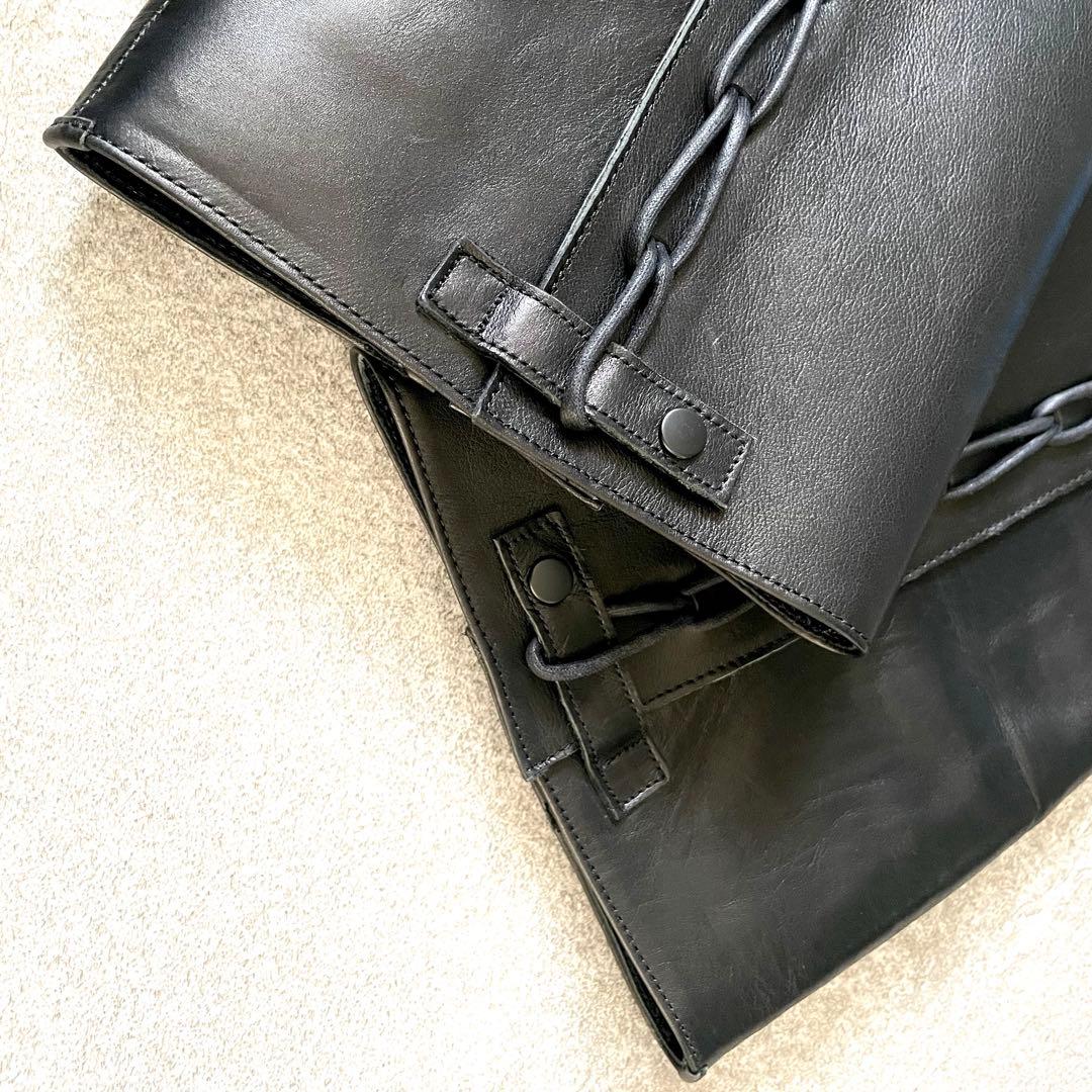 美品★ヨウジ　ヤマモト　レッグカバー　ブーツカバー　レザー