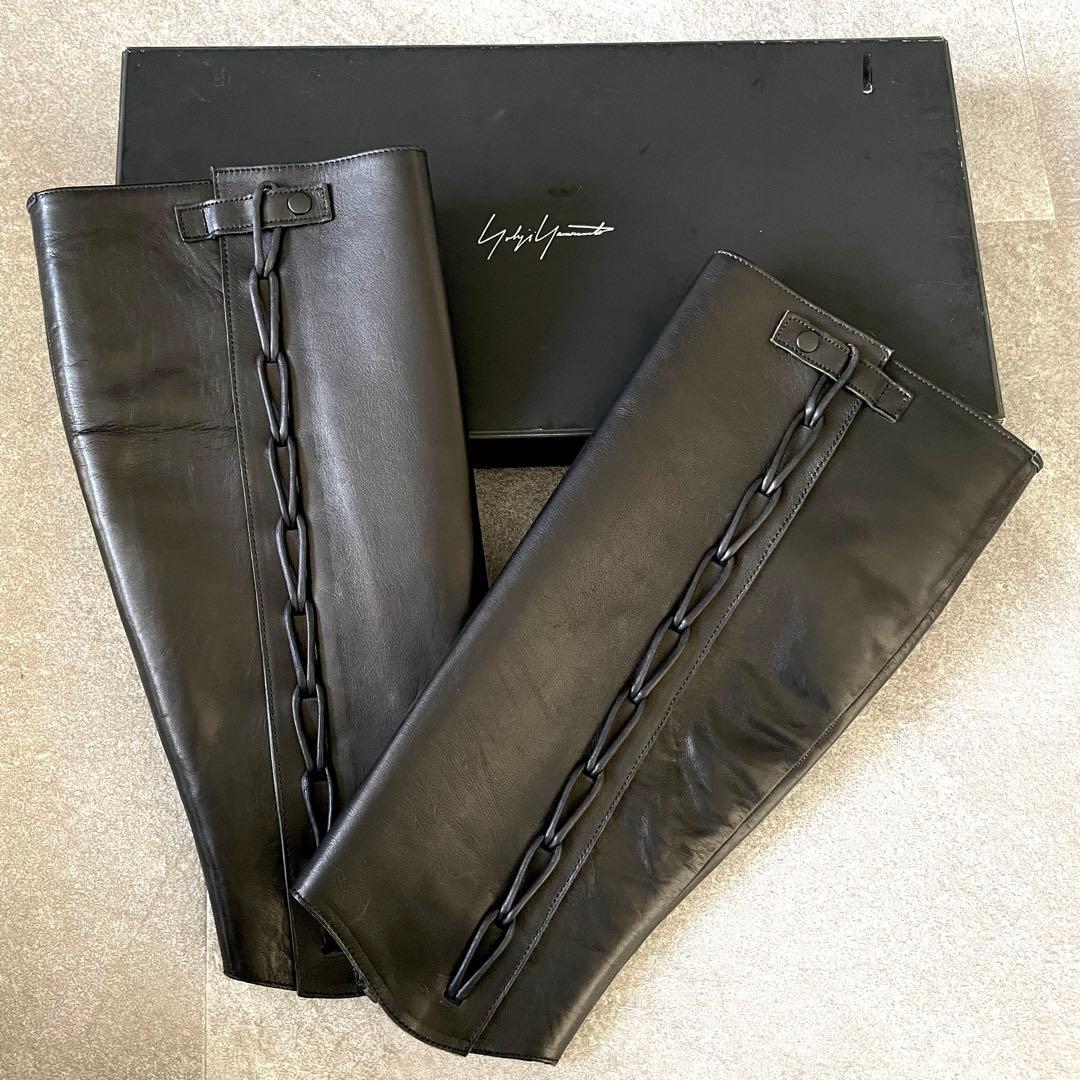 美品★ヨウジ　ヤマモト　レッグカバー　ブーツカバー　レザー
