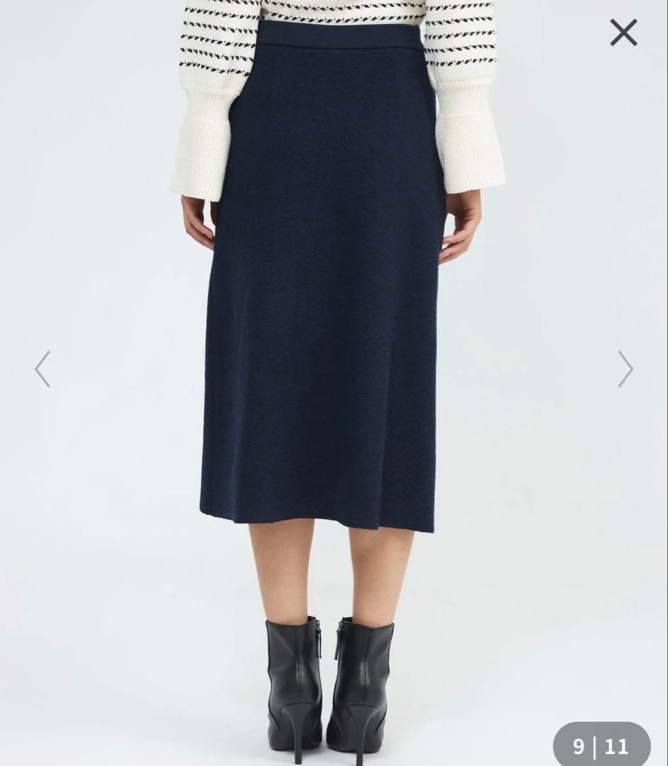 【新品】EPOCA La maglia due フリンジAライン ニットスカート