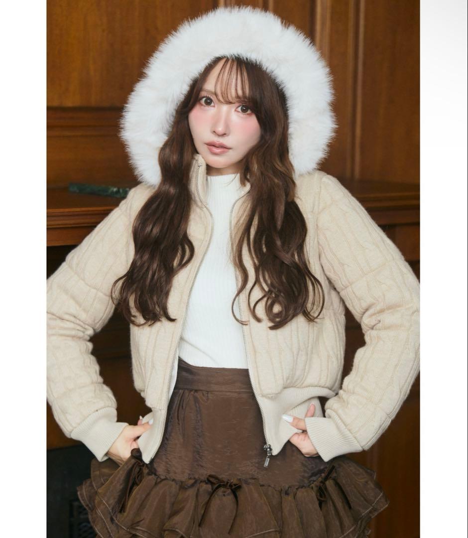 MISTREASSミストレアスCable Knit Padded Jacket