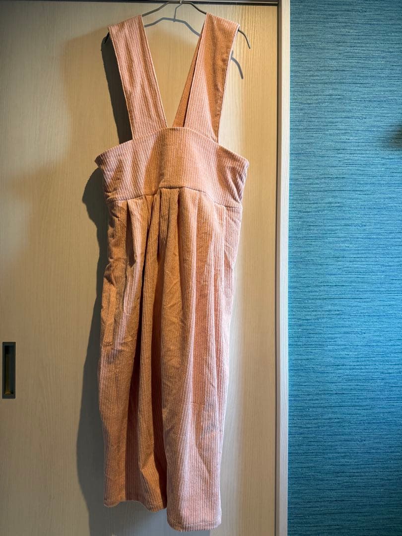 shuiro ピンク コーデュロイ サロペット