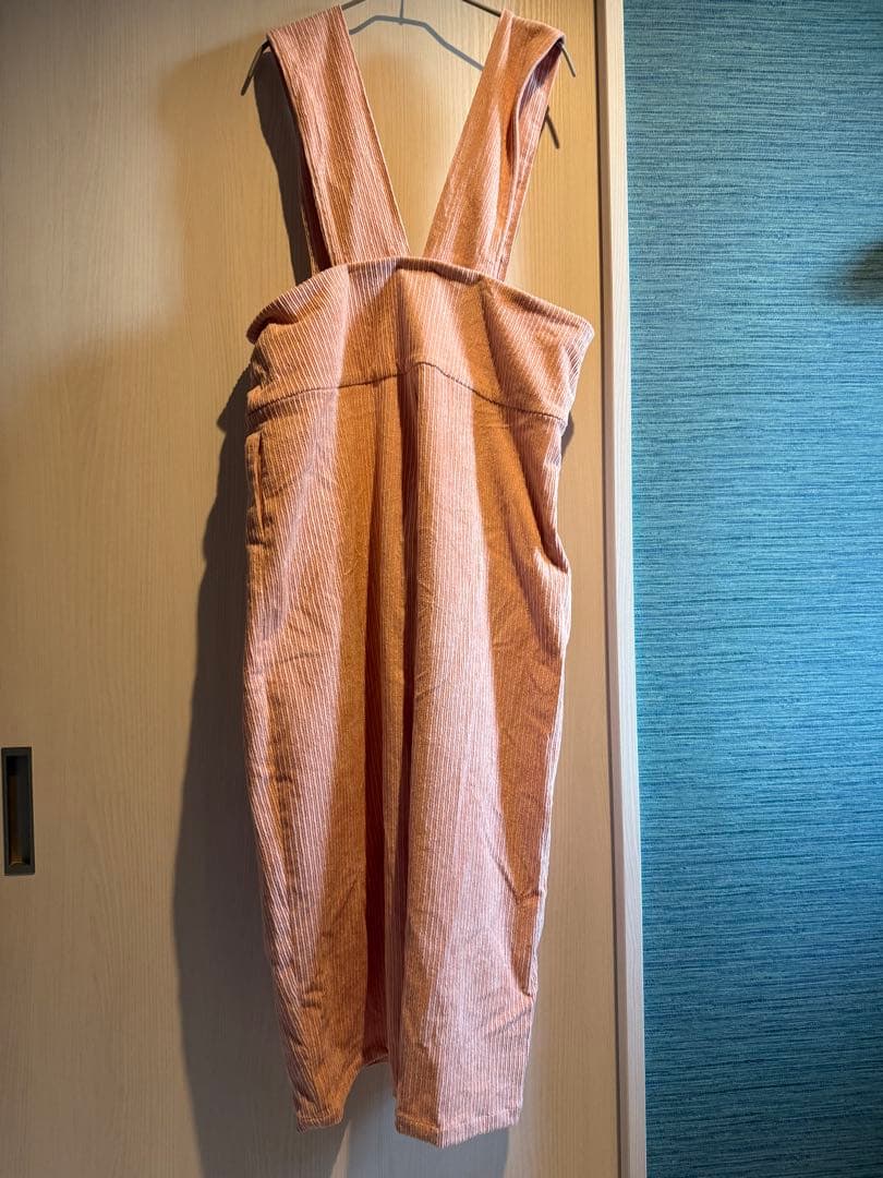 shuiro ピンク コーデュロイ サロペット