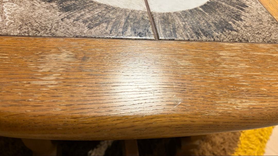 輸入ヴィンテージ　タイルトップソファテーブル　ミッドセンチュリー