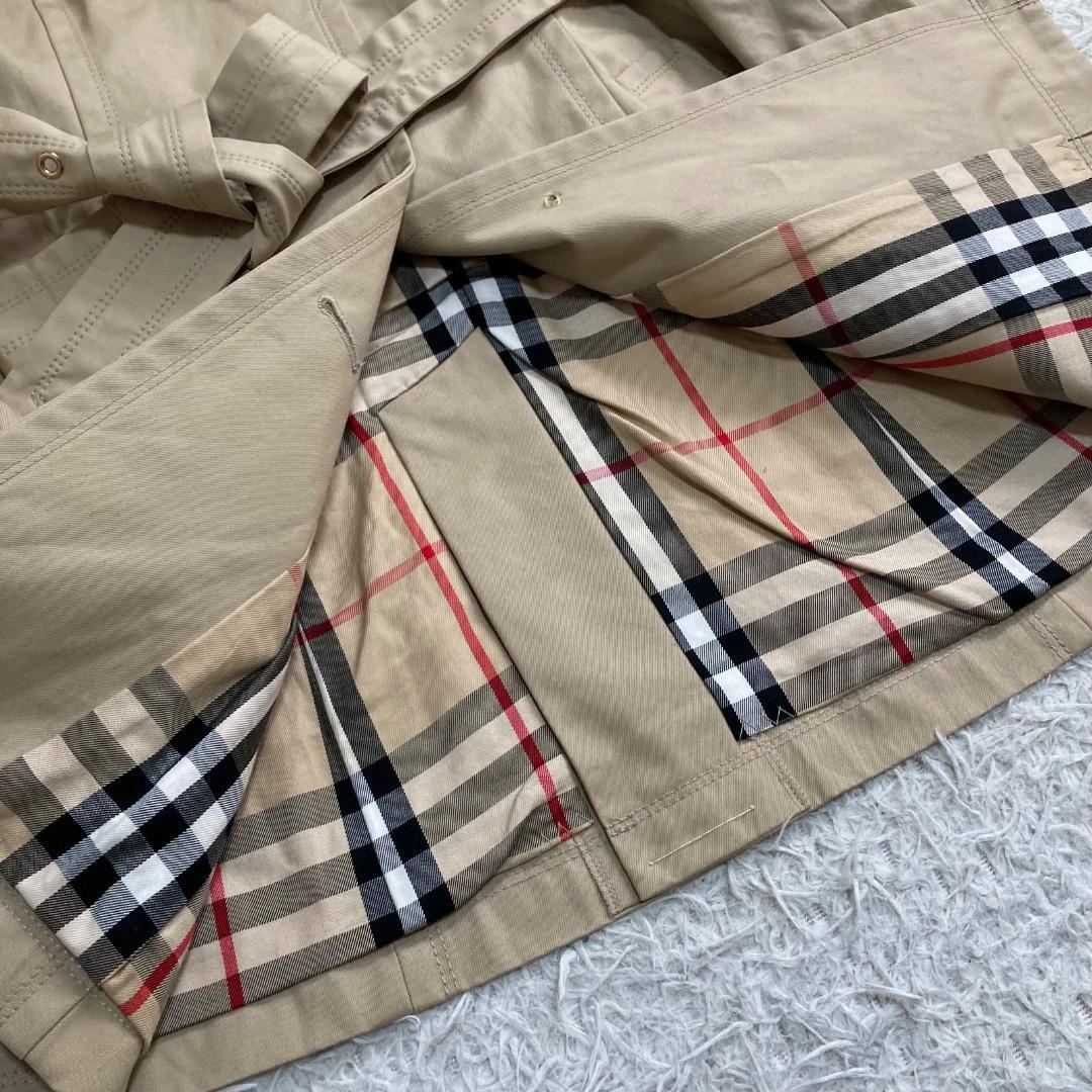 17156✨バーバリーブルーレーベル 40 ノバチェック トレンチコート ベルト