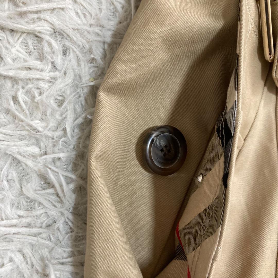 17156✨バーバリーブルーレーベル 40 ノバチェック トレンチコート ベルト