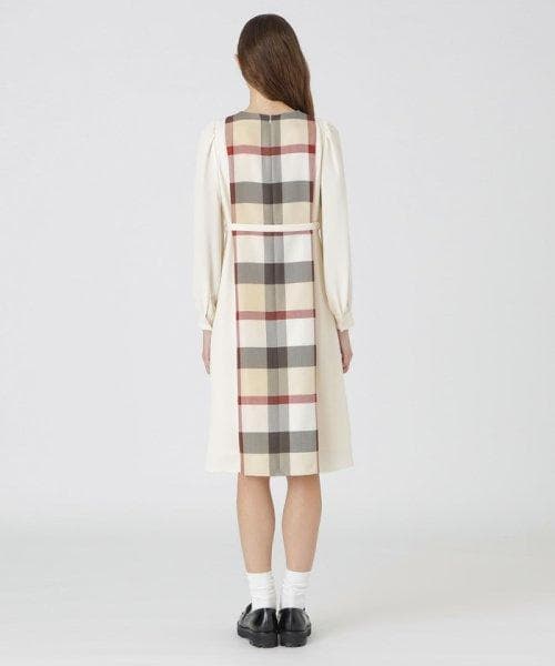 【専用です！】クレストブリッジ　スムージーサテンパーシャルチェックドレス