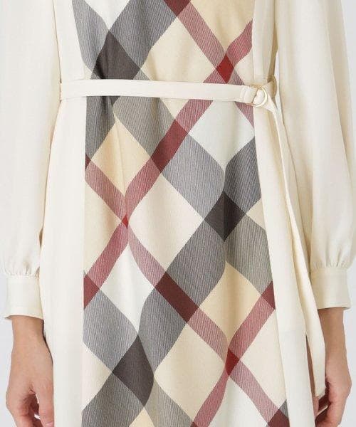 【専用です！】クレストブリッジ　スムージーサテンパーシャルチェックドレス