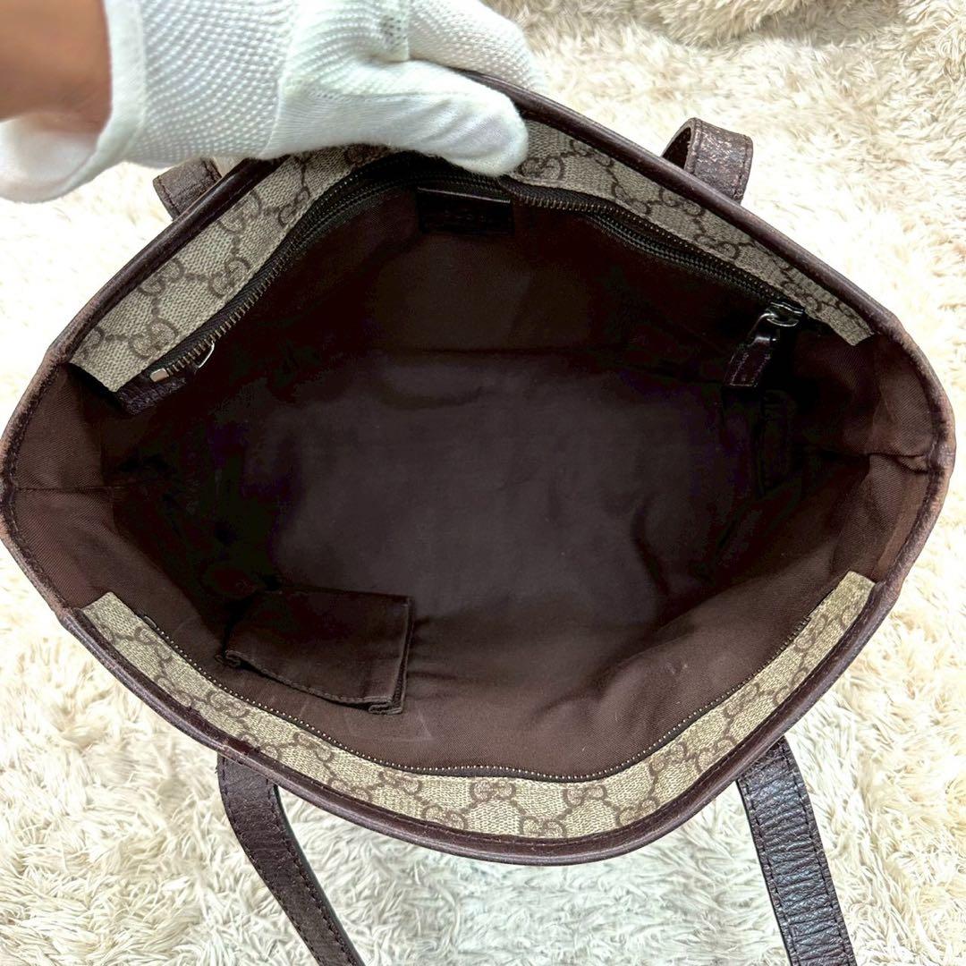 【美品】グッチ トートバッグ ベージュ スプリーム GG柄 ユニセックス