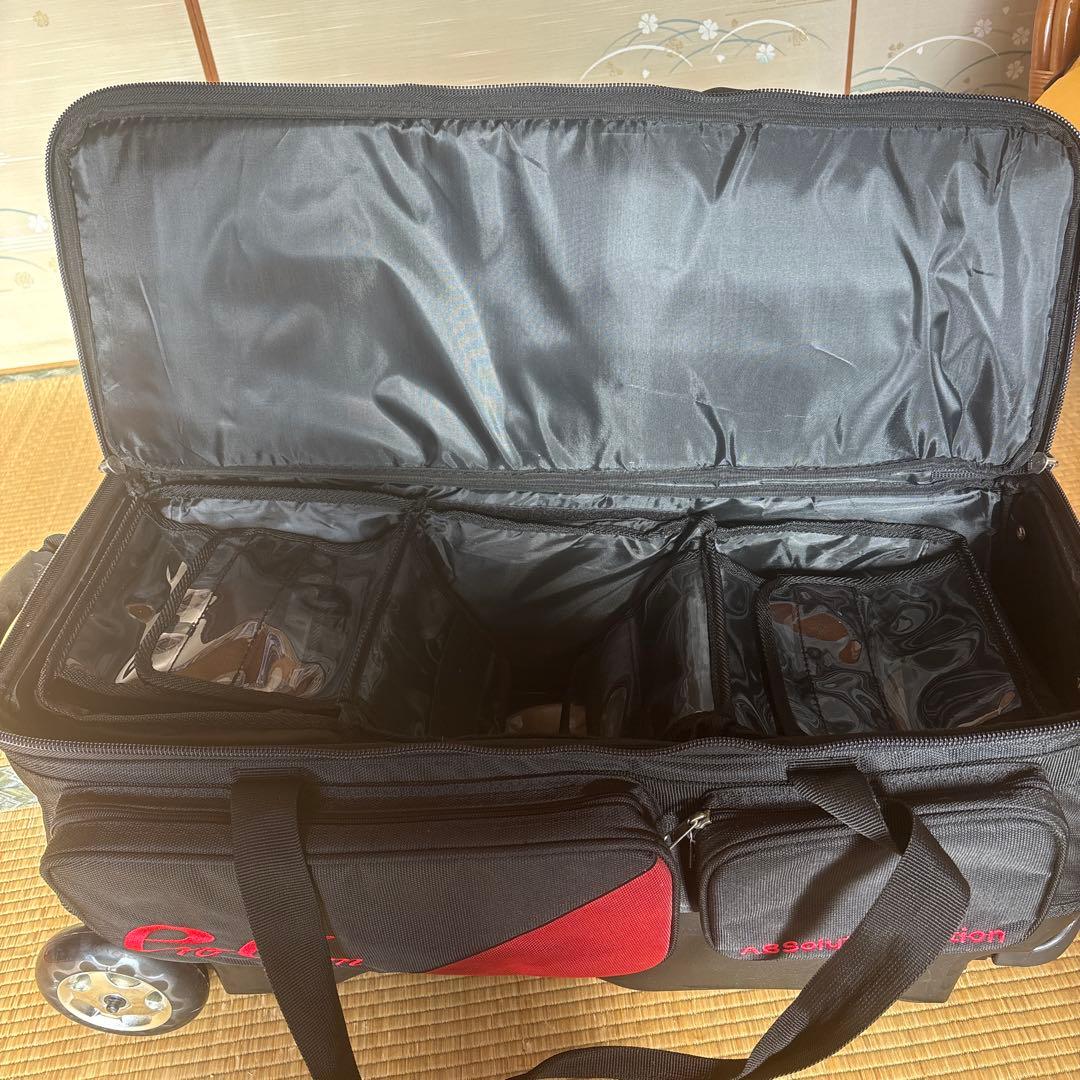 Pro Am ボウリング用バッグ 大型 黒/赤