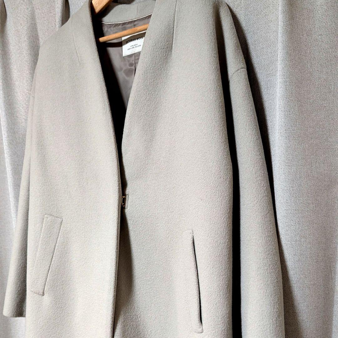green label relaxing　ヴィクトリアンウールハーフコート　38