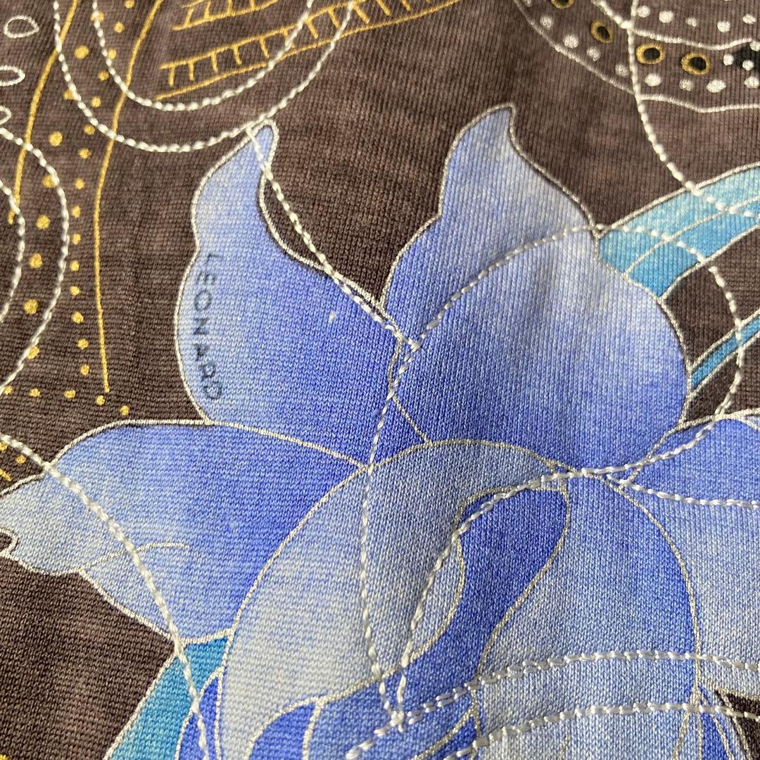 レオナール ジャケット 刺繍 ペイズリー ウール 11号 シルク ヴィンテージ