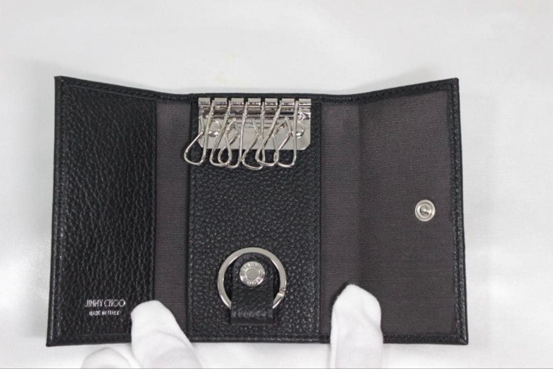 【Jimmy Choo】キーケース　ブラック　 ジミーチュウ　6連キーケース