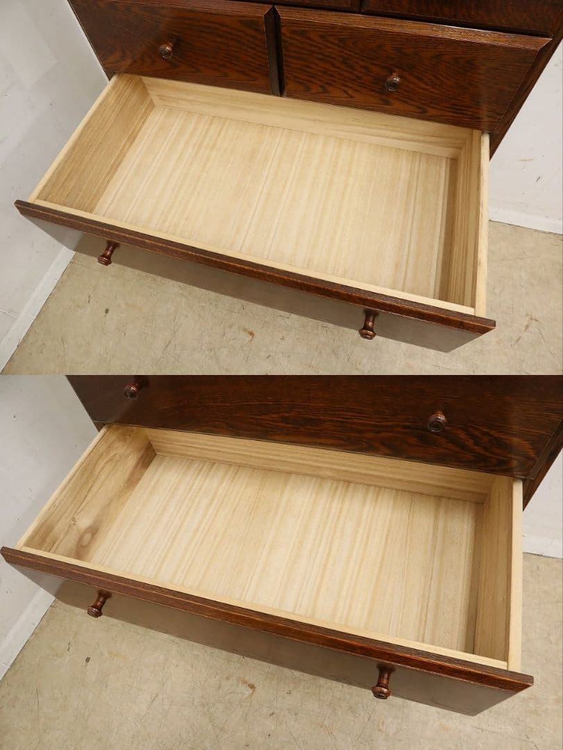 一*球様 高級 三越家具【ブルージュ】オーク材6段チェスト・整理タンス