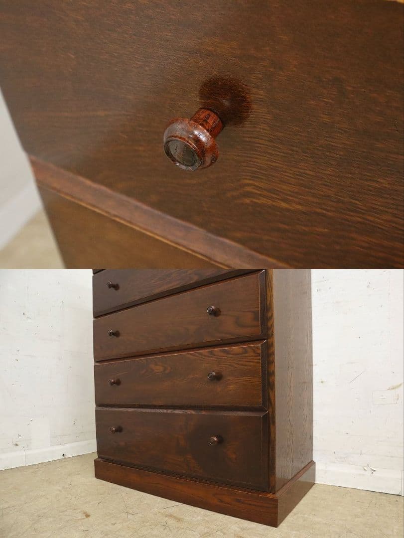 一*球様 高級 三越家具【ブルージュ】オーク材6段チェスト・整理タンス