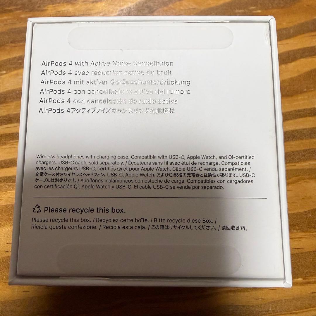 ゆ*様 【保証2026年8月12日迄】Airpods 4 ANC ノイズキャンセ