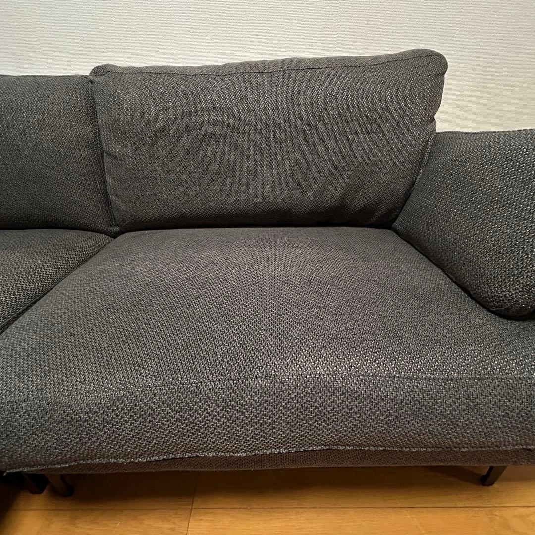 【極美品✨】ニトリ　２．５人掛けソファ　ダークグレー　オットマン