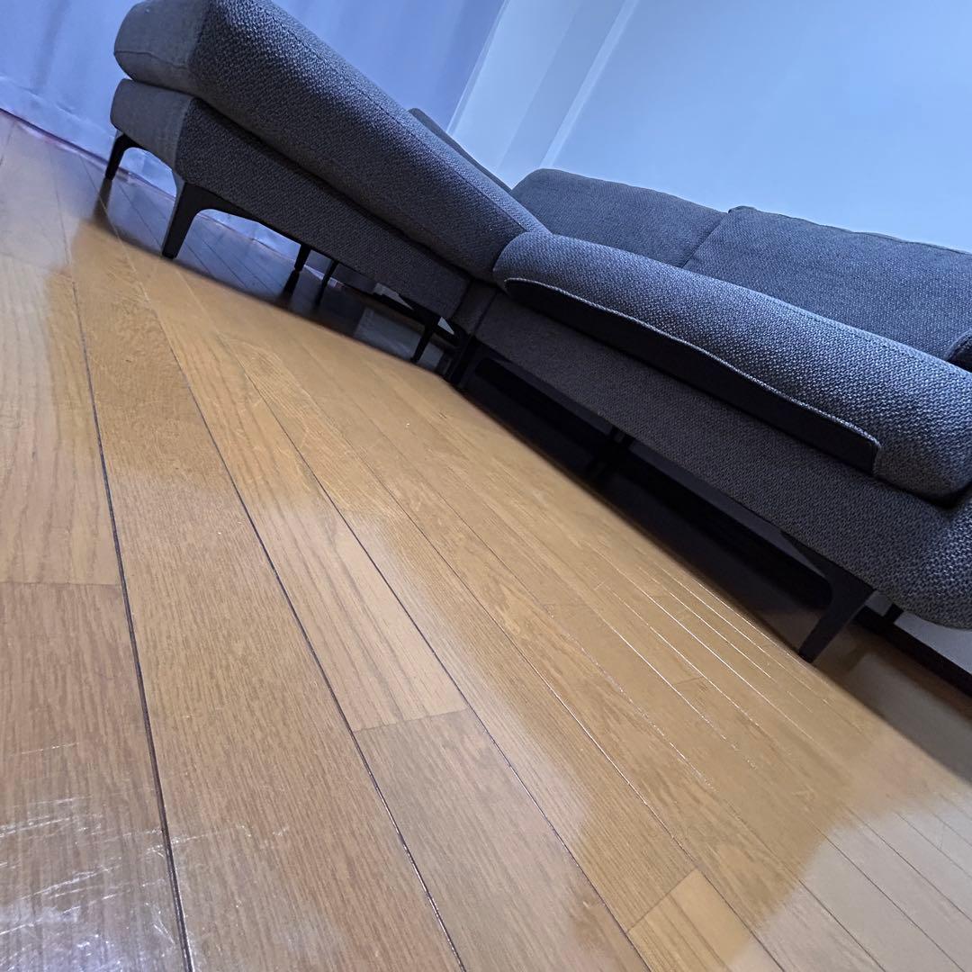 【極美品✨】ニトリ　２．５人掛けソファ　ダークグレー　オットマン