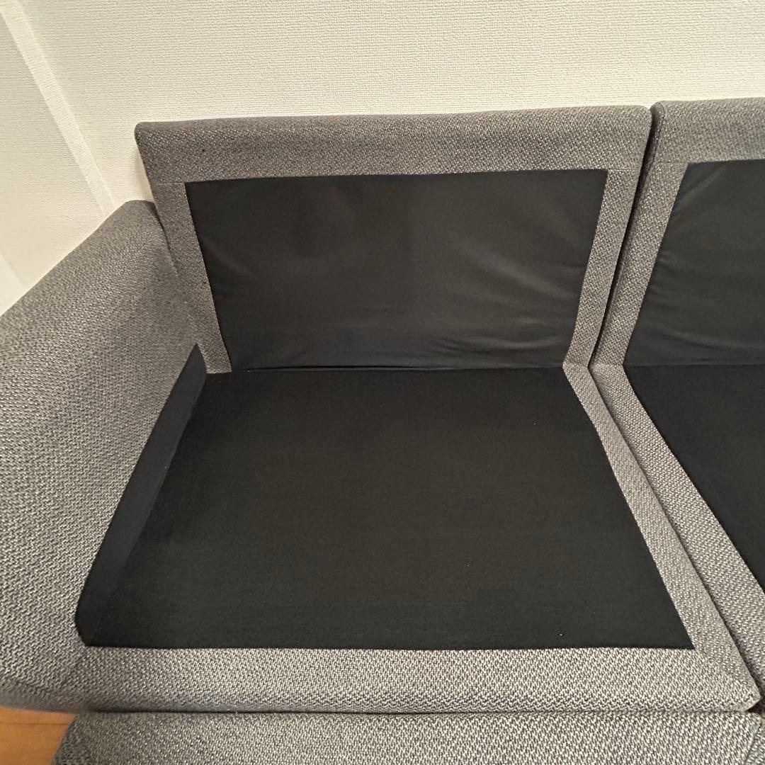 【極美品✨】ニトリ　２．５人掛けソファ　ダークグレー　オットマン