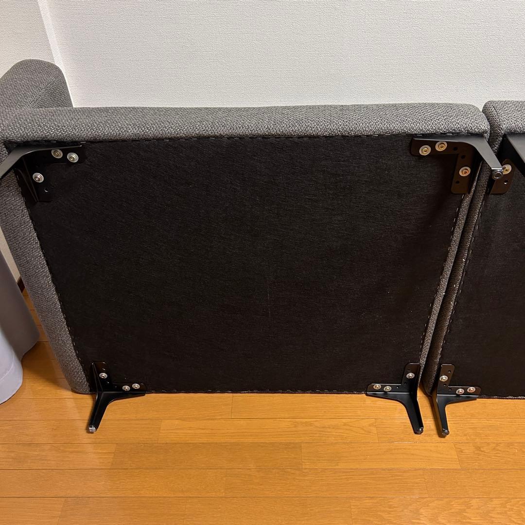 【極美品✨】ニトリ　２．５人掛けソファ　ダークグレー　オットマン