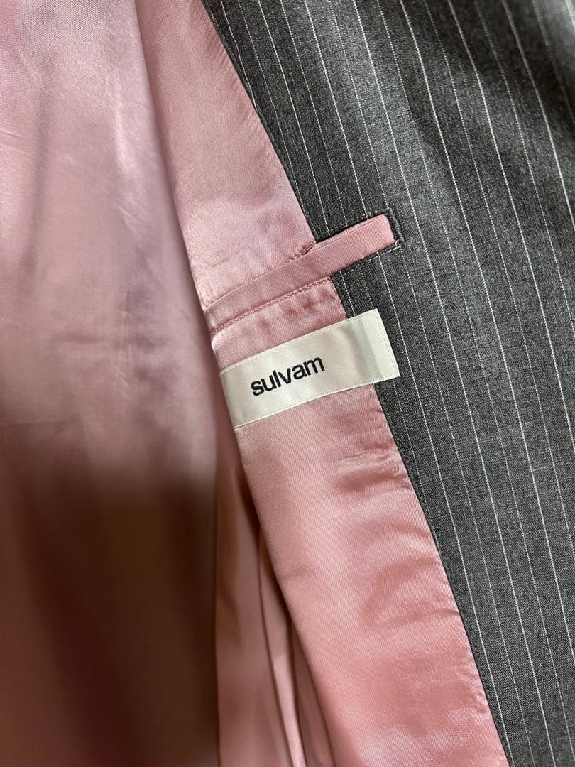 サルバム sulvam カットオフジャケット グレーストライプ