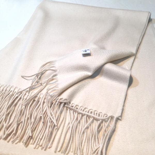 ラスト1枚再値下70㎝×200超大判 100%カシミヤストールマフラーOFF新品