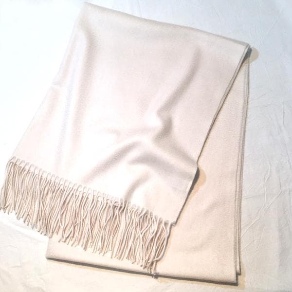 ラスト1枚再値下70㎝×200超大判 100%カシミヤストールマフラーOFF新品