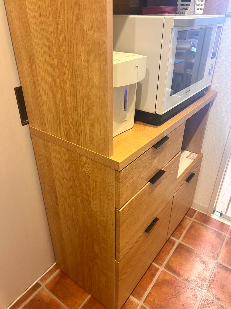 【お値下げ】ニトリ キッチンボード(エトナ90KB LBR)