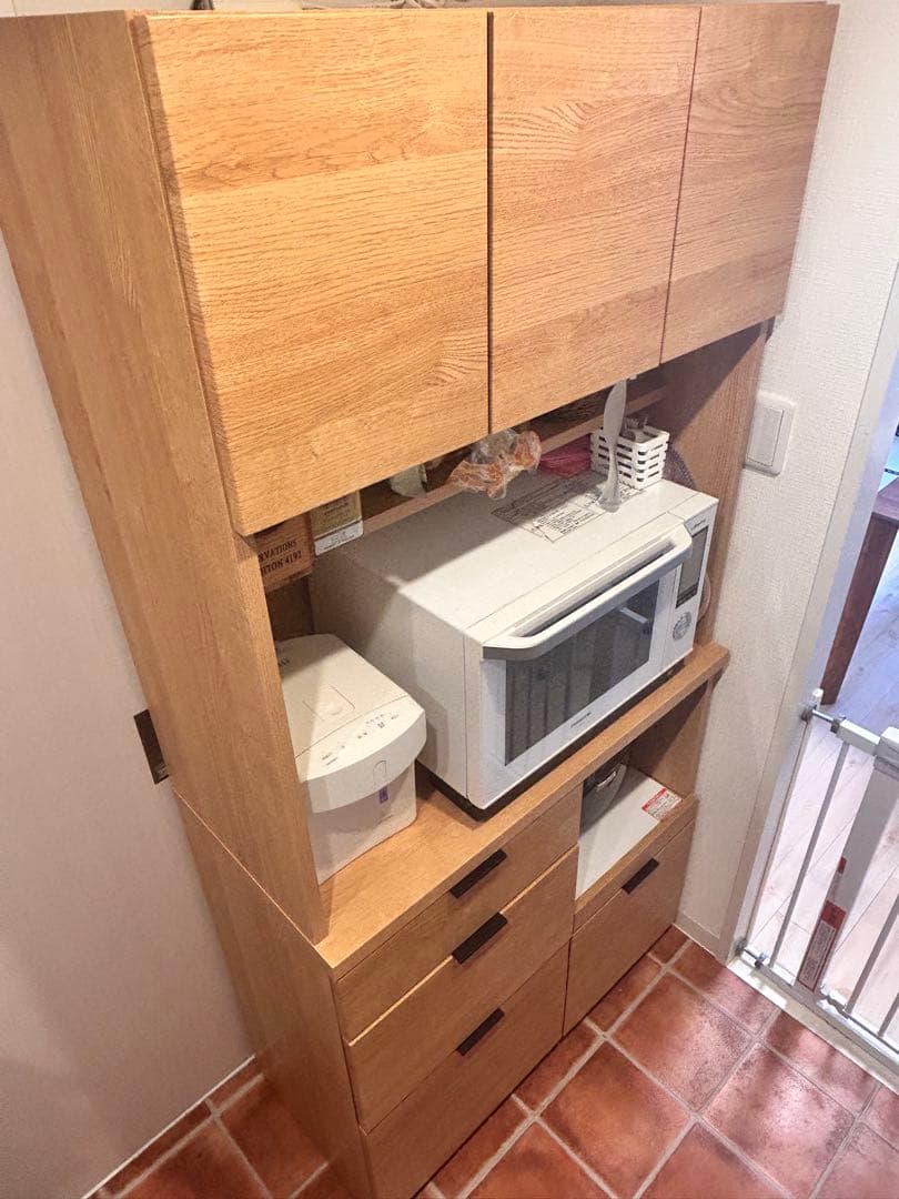 【お値下げ】ニトリ キッチンボード(エトナ90KB LBR)