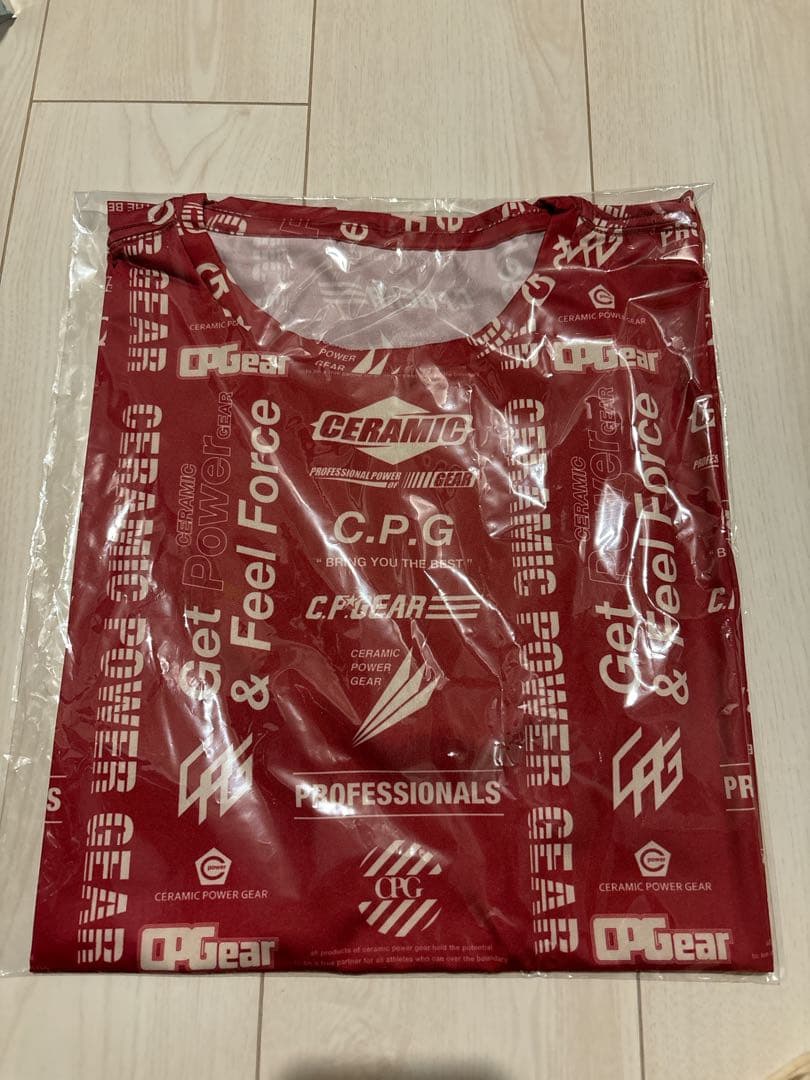 セラミックパワーギア CPG シャツ M 赤 7109-24001