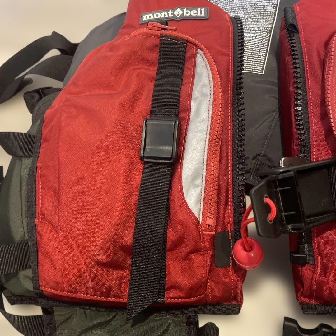 mont-bell ライフジャケット リバーランナープロ L/XL 赤/グレー