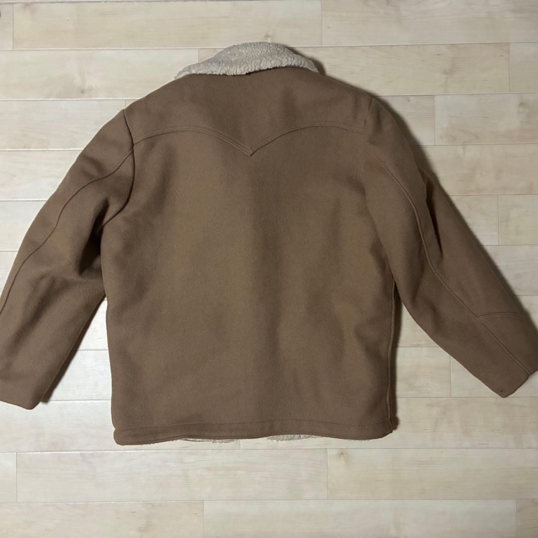 【希少】Schott ショット　ボア　ランチコート　ウール　メルトン　胡桃ボタン