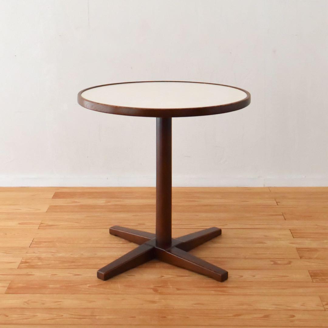 秋田木工　テーブル　丸　橅　曲木　カフェテーブル