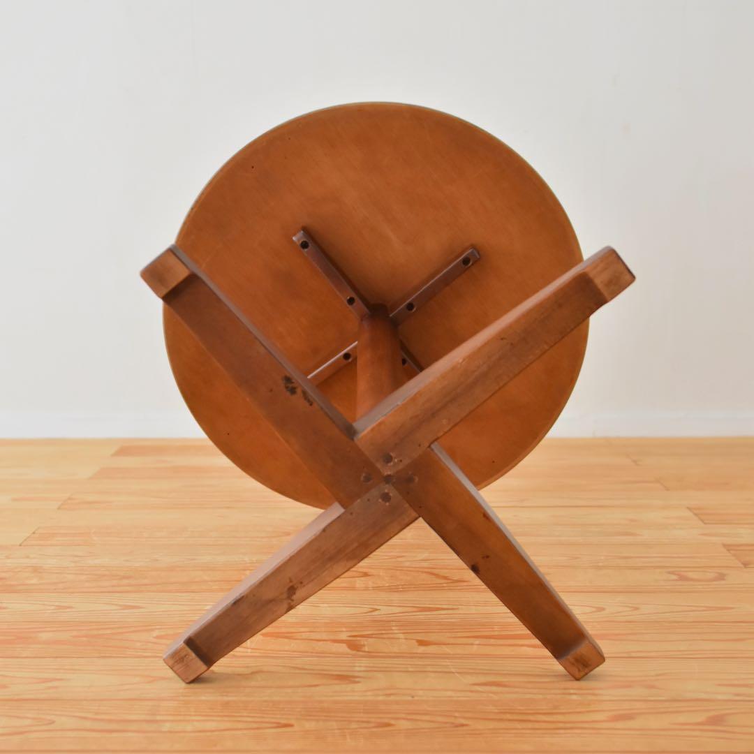 秋田木工　テーブル　丸　橅　曲木　カフェテーブル