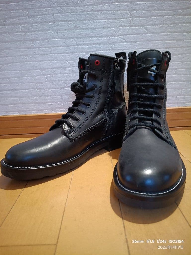 k*k様 DIESEL レースアップブーツ 44 ブラック