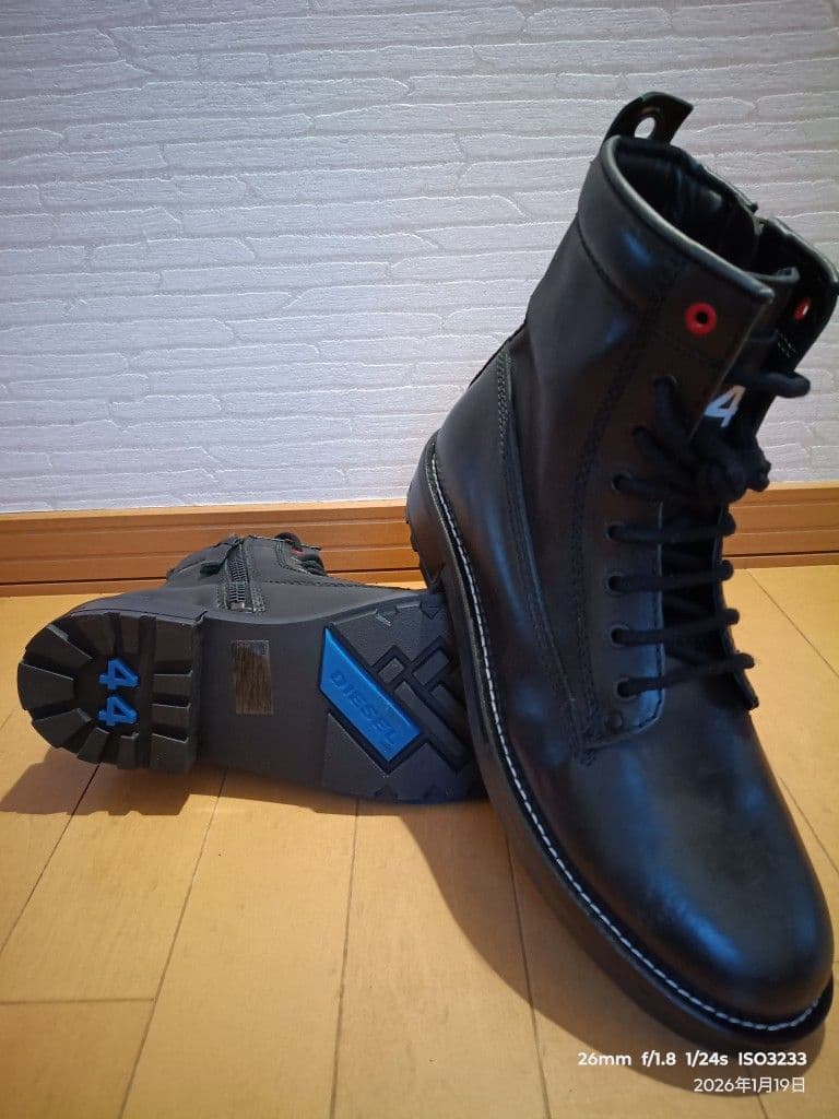 k*k様 DIESEL レースアップブーツ 44 ブラック