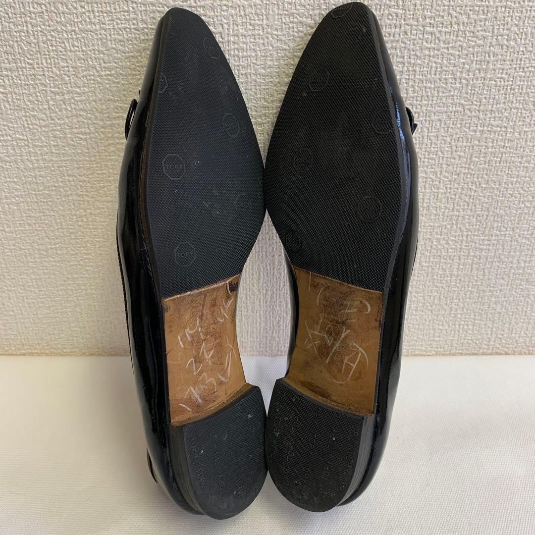 マノロブラニク ポインテッドトゥ リボン バレエシューズ フラット ブラック