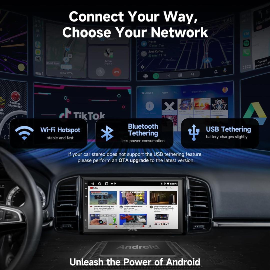 ATOTO A5L Android 7インチ ワイヤレスCarPlay